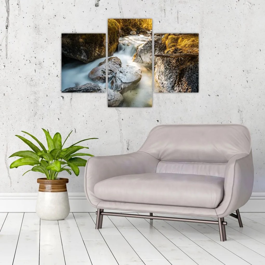 Tablou - Râul din pădure (90x60 cm)