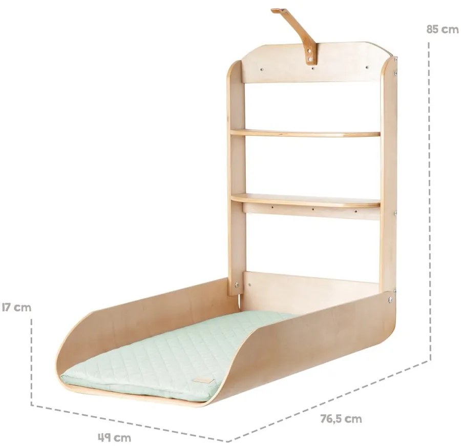 Masă de schimbat scutece suspendată natural Roba style - Roba