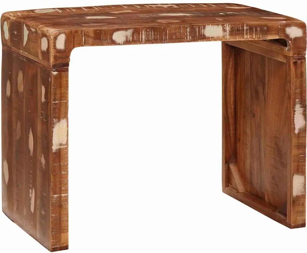 vidaXL Masă laterală Maro 60 x 35 x 46 cm Lemn recuperat masiv