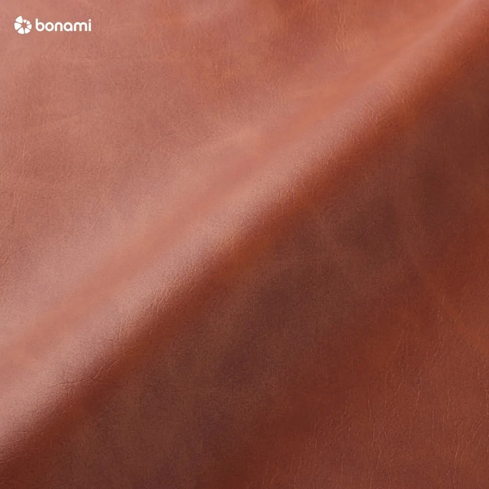 Scaun de sufragerie maro coniac cu cotiere tapițat Naya – Actona