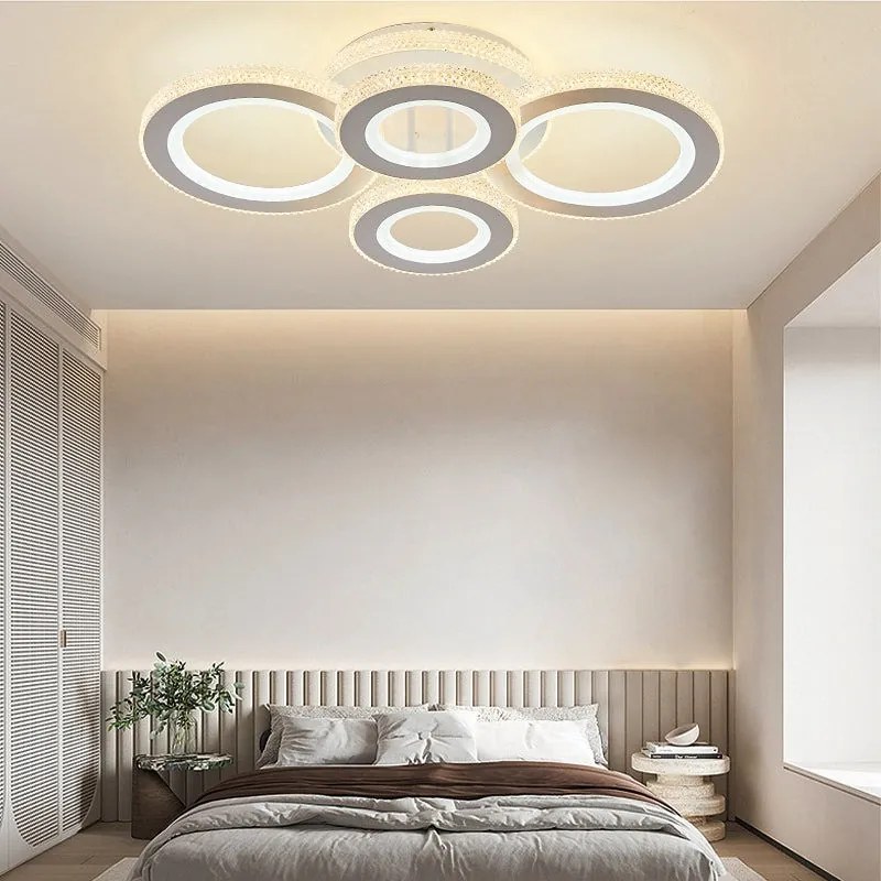 Lustra LED Cu Telecomanda, Elit's,3 Tipuri De Lumina, Intensitate Reglabila, 192W, Alb