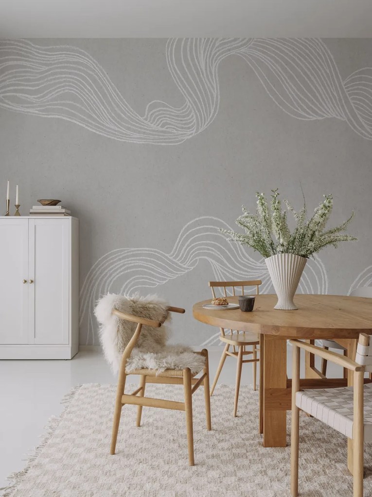 Fototapet, Stripes by Hand, Sand, Rebel Walls