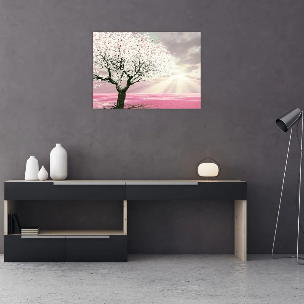 Tabloul copacului roz (70x50 cm)