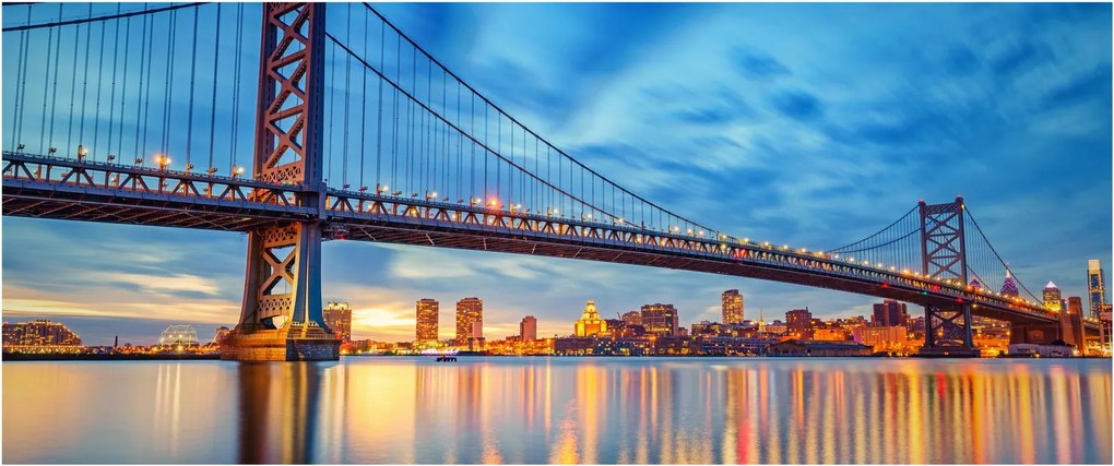 Tablou - Podul Benjamin Franklin, Philadelphia (120x50 cm)