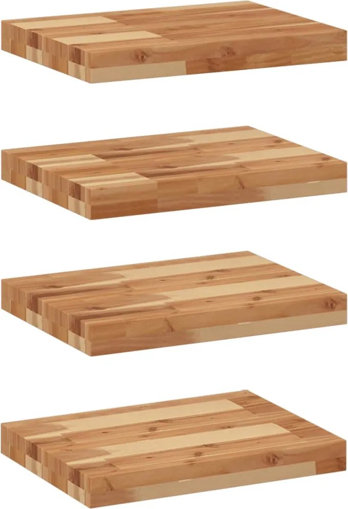 vidaXL Rafturi suspendate 4 buc. 60x30x4 cm lemn masiv acacia netratat