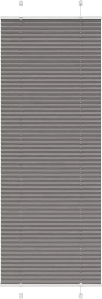 vidaXL Jaluză plisată Antracit 75x200 cm Lățime țesătură 74,4 cm