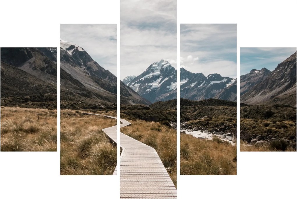 Tablou - Poteca în valea muntelui Mt. Cook (150x105 cm)