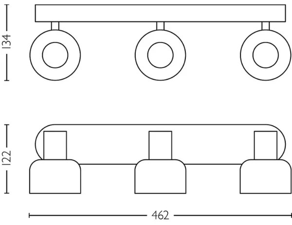 Spot Philips SLEET 3xE14/25W/230V