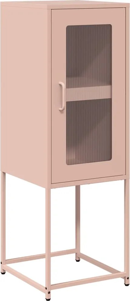 vidaXL Dulap, roz, 36x39x107 cm, oțel laminat la rece