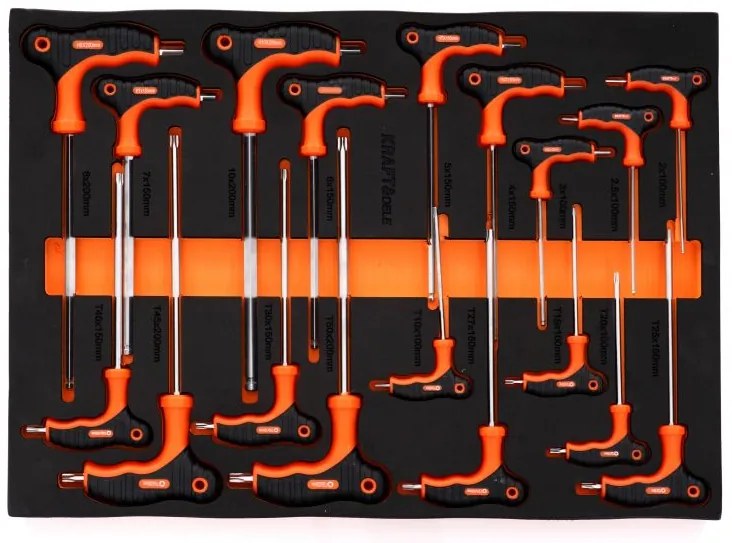 Cărucior pentru scule de atelier 258pcs - 7 sertare KD1067