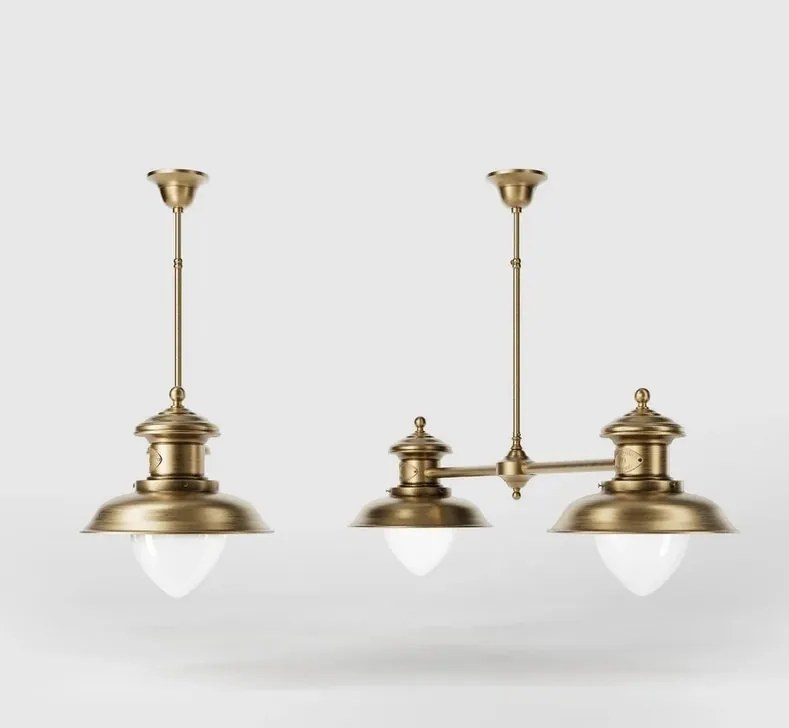 Lustra design italian din alama si sticla Al Mare