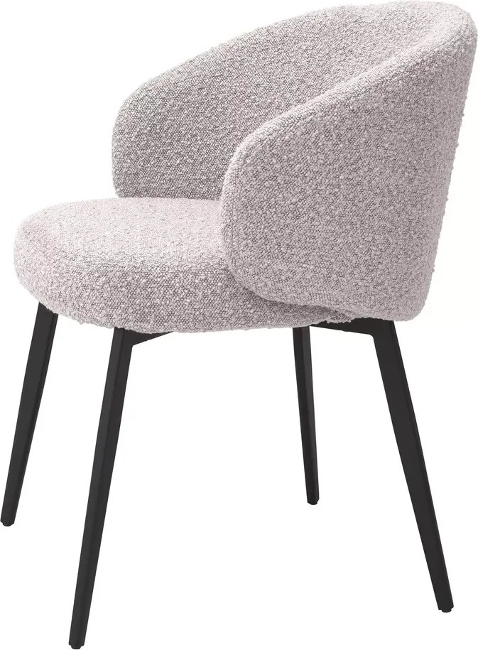 Set de 2 scaune cu brate design LUX Lloyd, boucle gri 115990 HZ