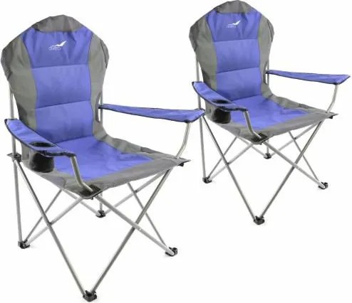 Set 2x scaun de camping pliant Divero Deluxe