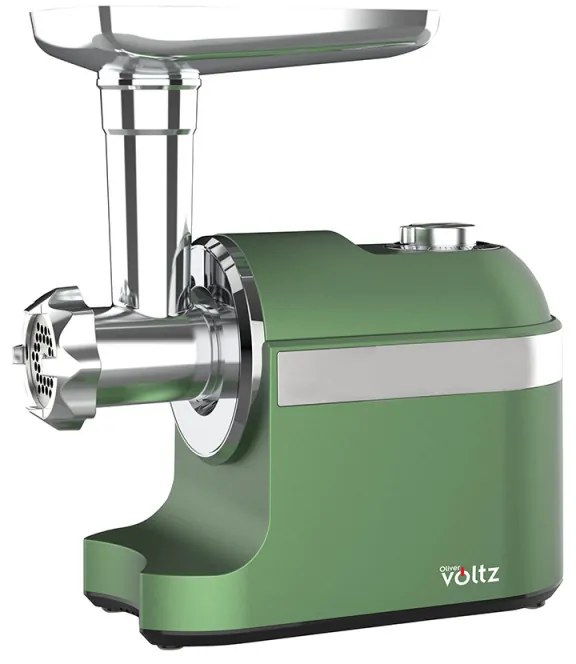 Masina de tocat carne cu atasament pentru rosii Oliver Voltz OV51991F, 1800W, Accesoriu pentru carnati, Verde