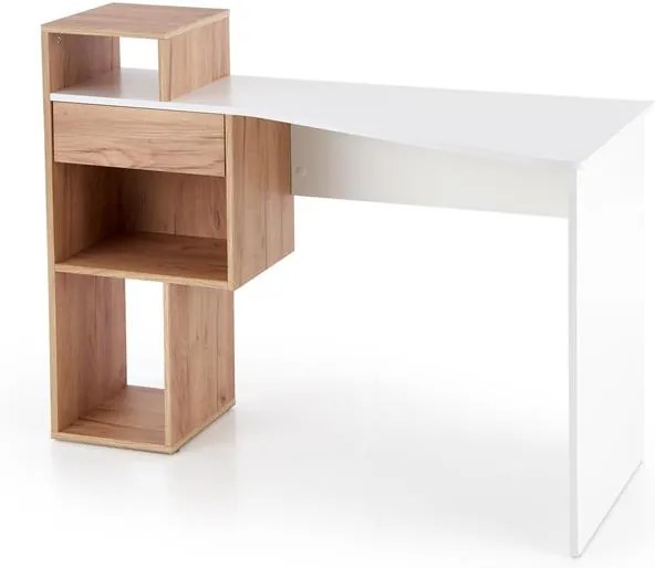 Masa de birou Conti alb – H122 cm