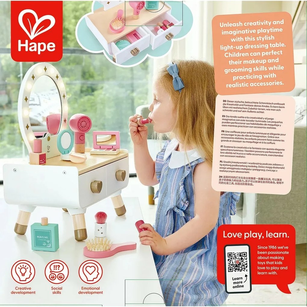 Hape Măsuța mea cosmetică stilată