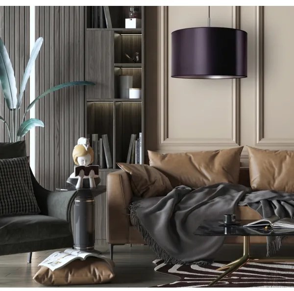 Duolla - Lustră pe cablu CANNES 1xE27/15W/230V d. 45 cm albastră/argintie