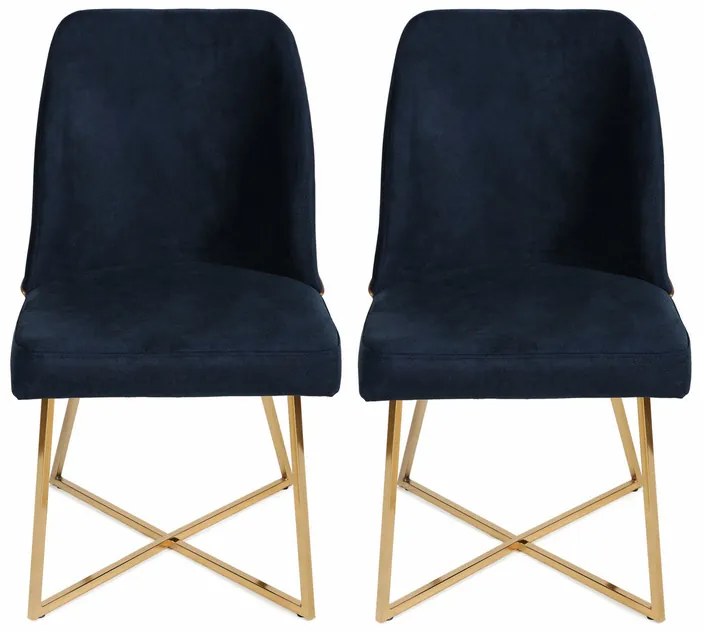Set de scaune de sufragerie Madrid Dark Blue, 2buc., 2 buc.