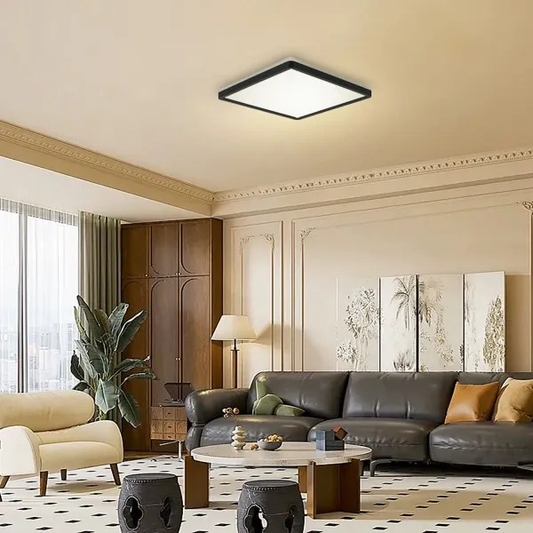 Plafonieră LED dimabilă cu senzor de mișcare ULTRA SLIM LED/18W/230V 30x30 cm + telecomandă