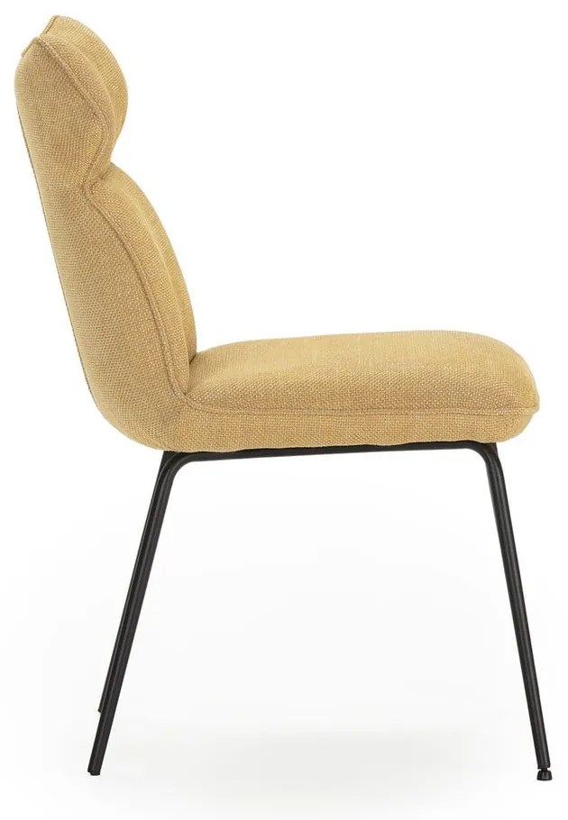Scaune de dining galben-muștar 2 buc. Dara – Marckeric