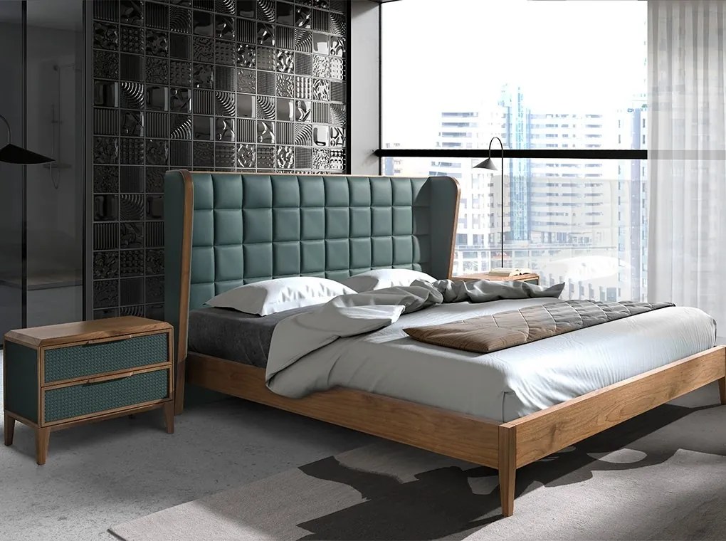 Noptiera cu 2 sertare design LUX Dark green