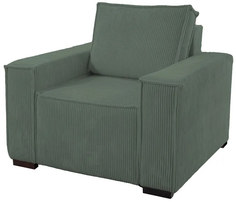 Fotoliu cu taburet SMART SET, verde inchis