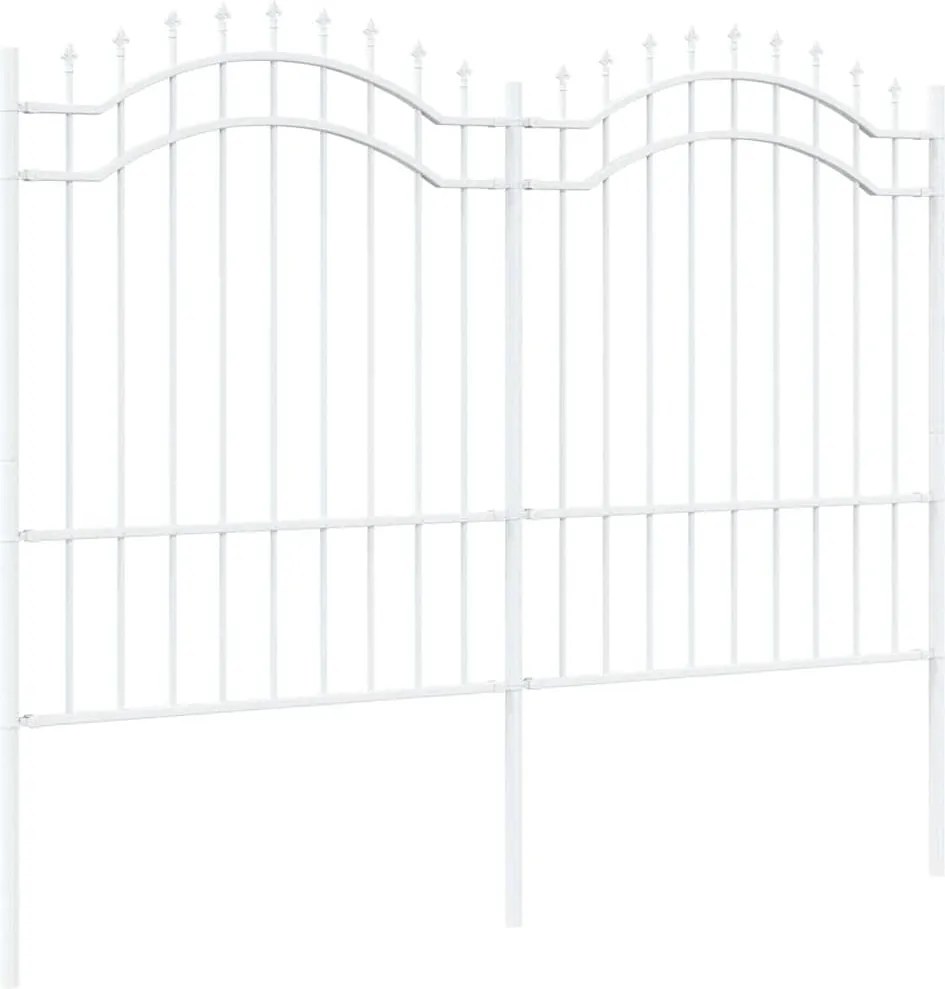 vidaXL Gard de Grădină Alb 240 x 190 cm Oțel vopsit în pulbere