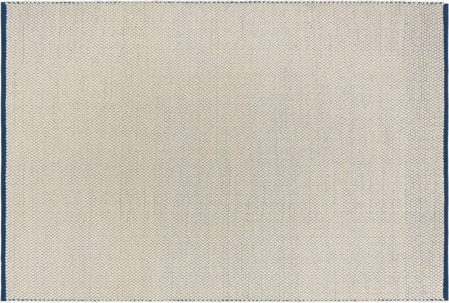 Covor albastru/bej țesut manual din lână 200x300 cm Lenu – noo.ma