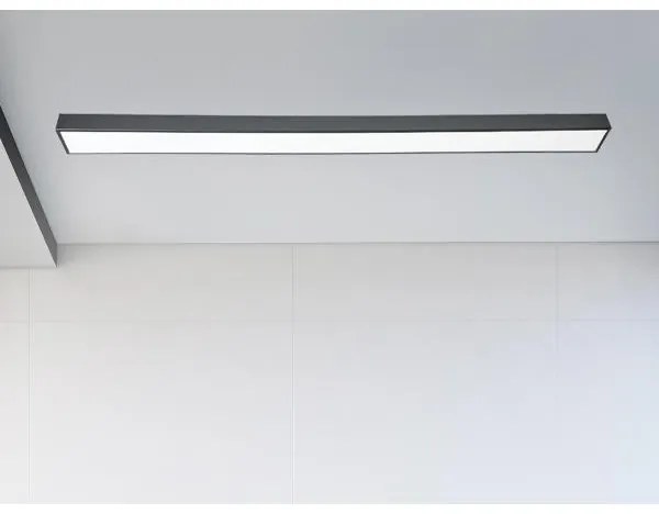 Plafonieră LED/32W/230V 4000K 120x7 cm negru