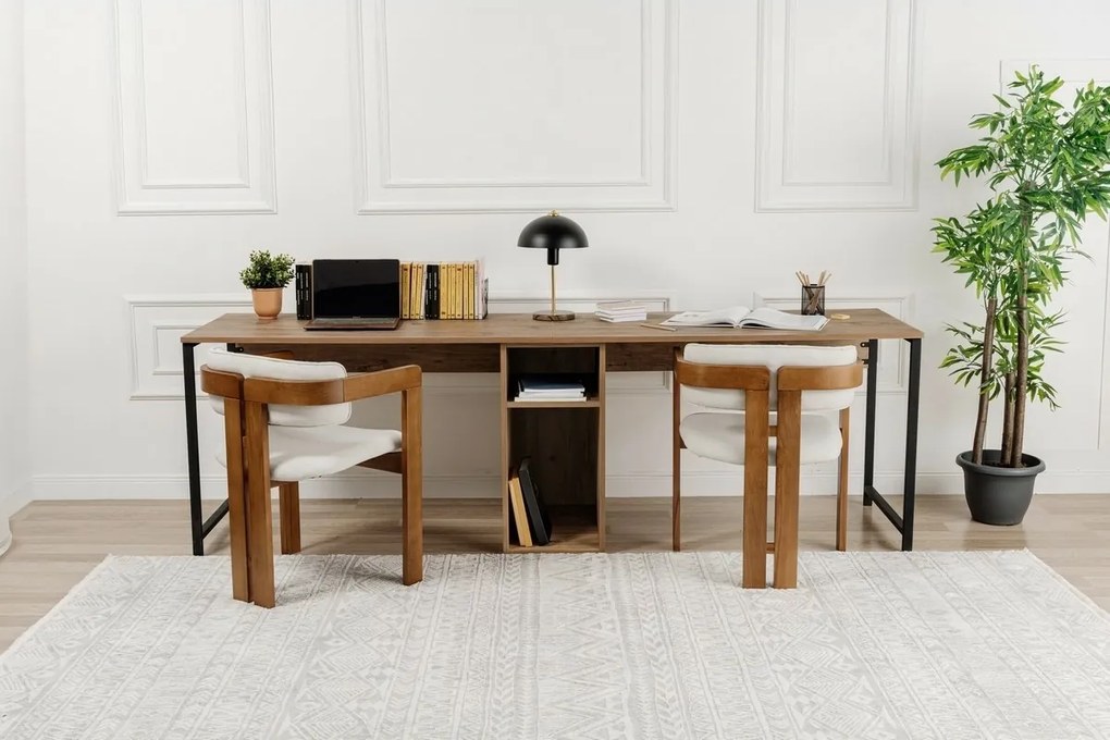 Masă de birou Twin Atlantic Pine and Black