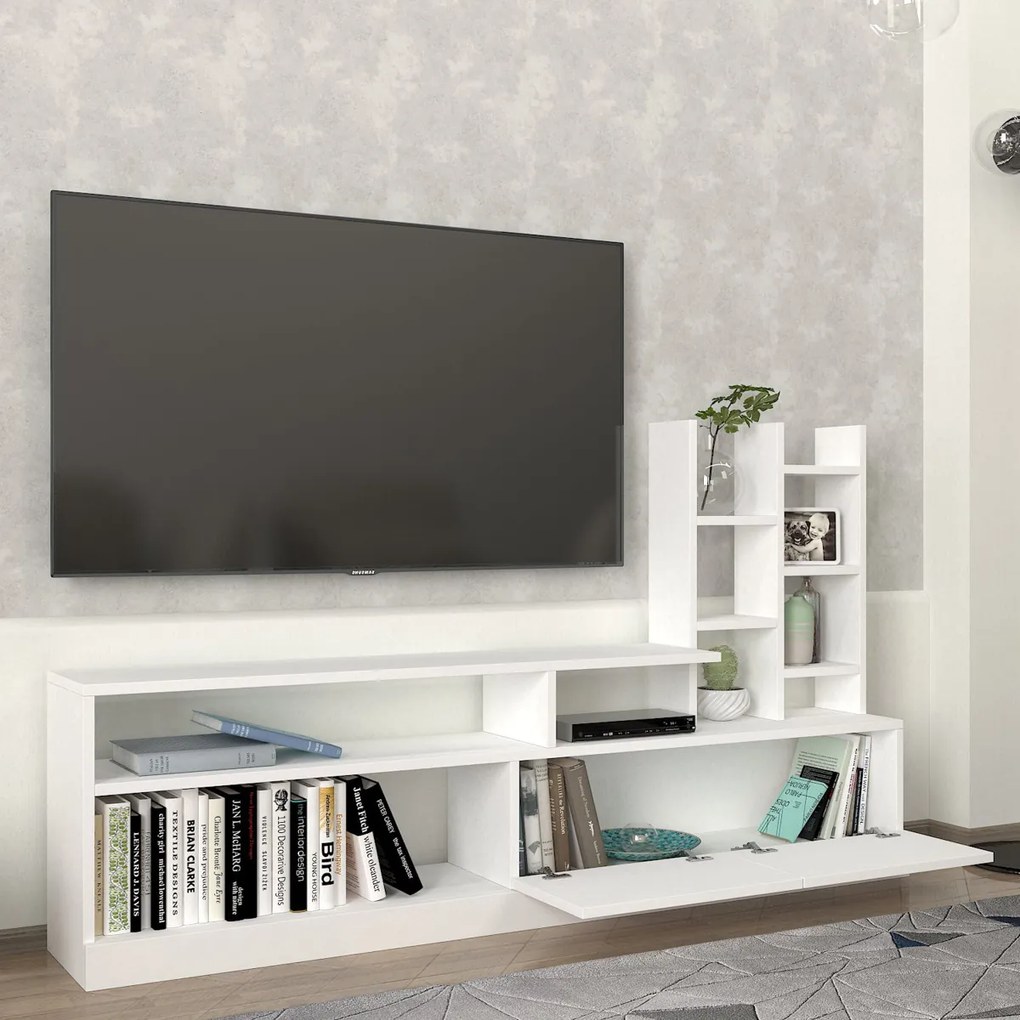 Masă TV Dolunay alb