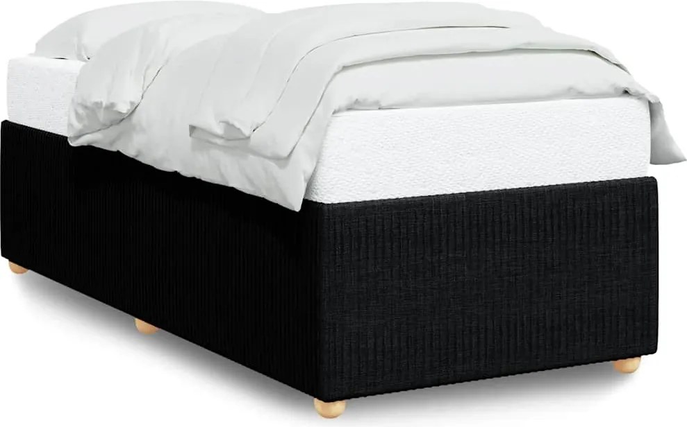 vidaXL Cadru de pat fără saltea țesătură neagră 90x190 cm