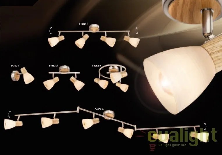 Lustra aplicata design modern 3 brate GYLFI 54352-3 GL