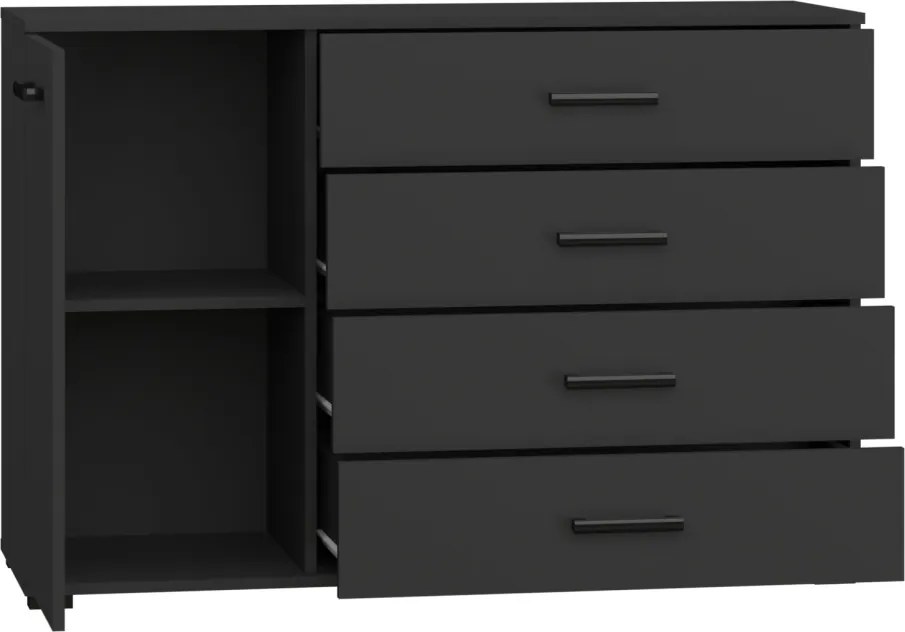 Comodă Frazio – 120x40x83 cm – Negru