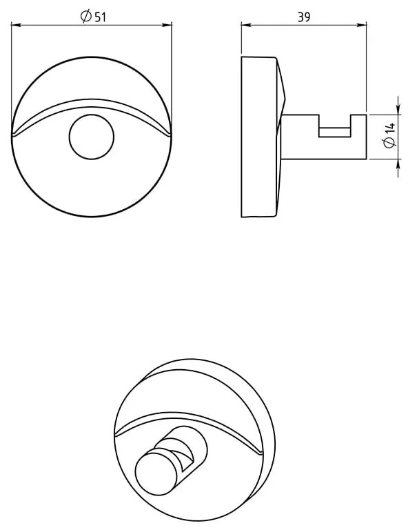 Agatatoare prosop Ferro, Meralia 11, crom - 0109.0