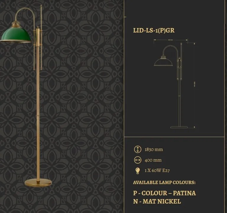 Lampadar design clasic realizat manual Lido