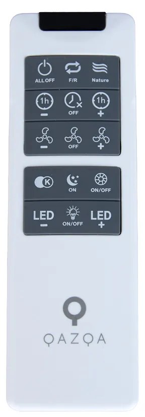 Ventilator de tavan argintiu cu efect de stea 59cm incl. LED Dimmable cu telecomandă - Clima