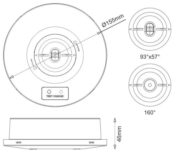 Corp de iluminat LED de urgență LED/2W/230V 6000K IP65 3200 mAh