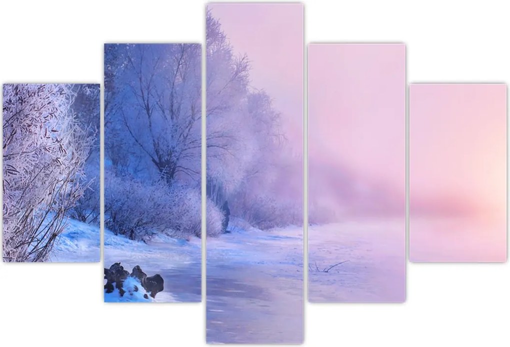 Tablou - Râu înghețat (150x105 cm)