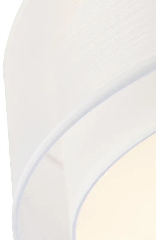 Plafoniera moderna alba 50 cm 3 lumini - Drum Duo