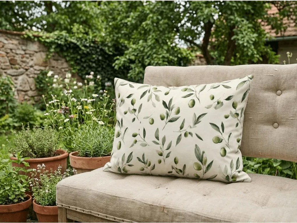 Fata de perna din policoton OLIVE POLY 50x70 cm, verde