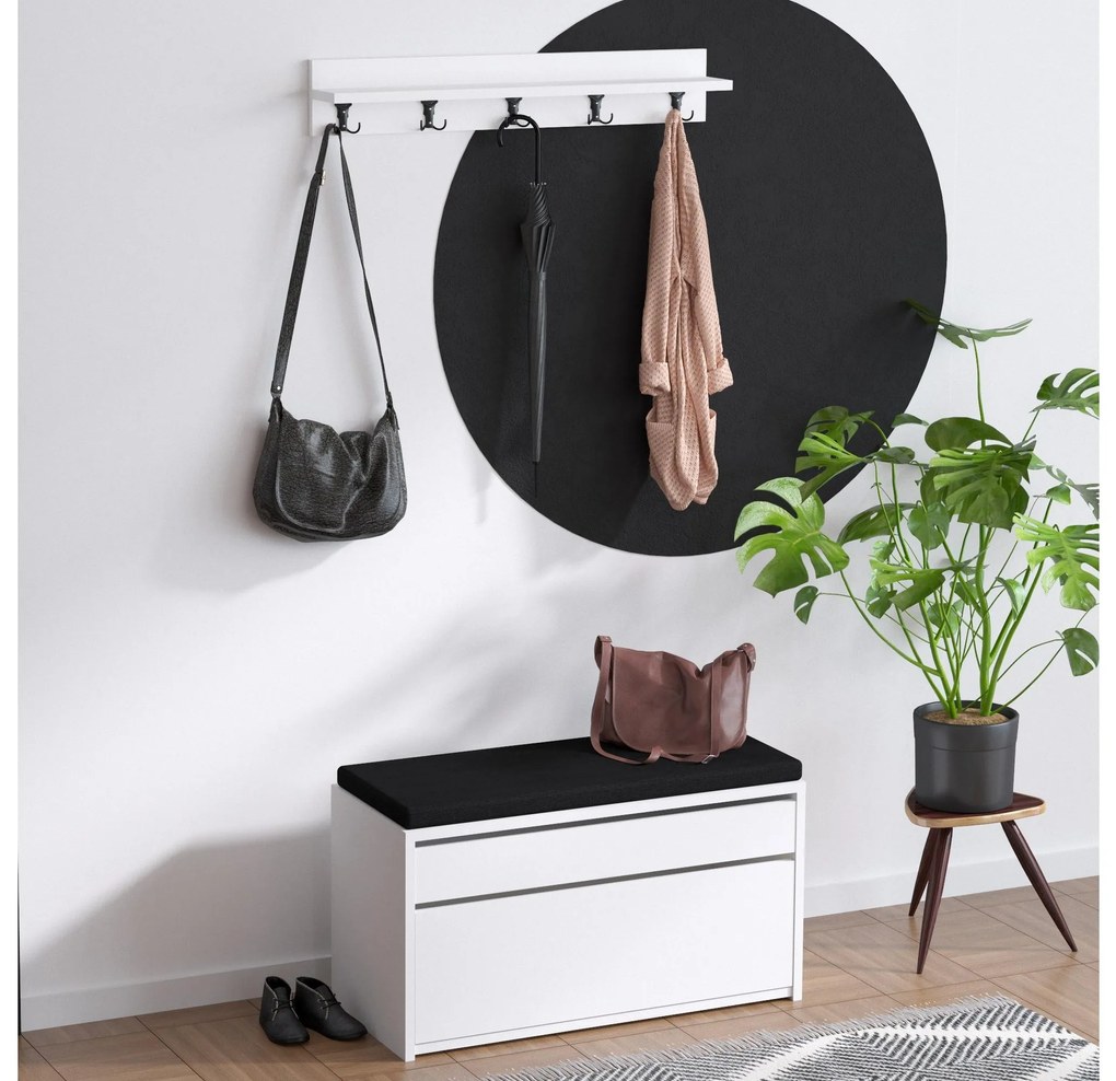 Mobilier hol Aliex 26 (alb + negru). 1089013