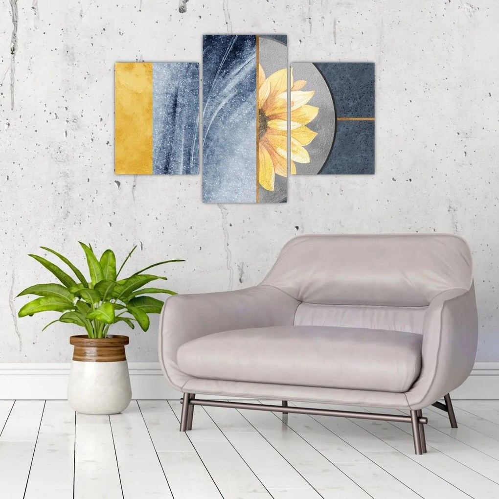 Tablou - Forme și flori (90x60 cm)