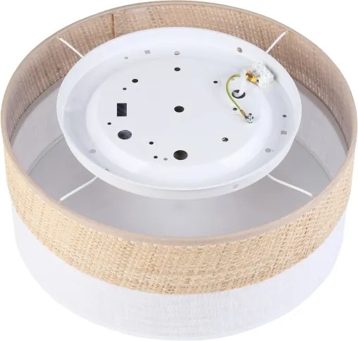 Plafonieră LED SIRJA BOHO, 20 W, 230 V, Ø 35 cm, bej/alb