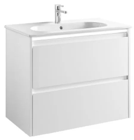MOBILIER KLEA SUSPENDAT 78,5X45 CM,ALB,2 SERTARE  CU LAVOAR KLEA 81X46 CM, ALB 800x450 mm