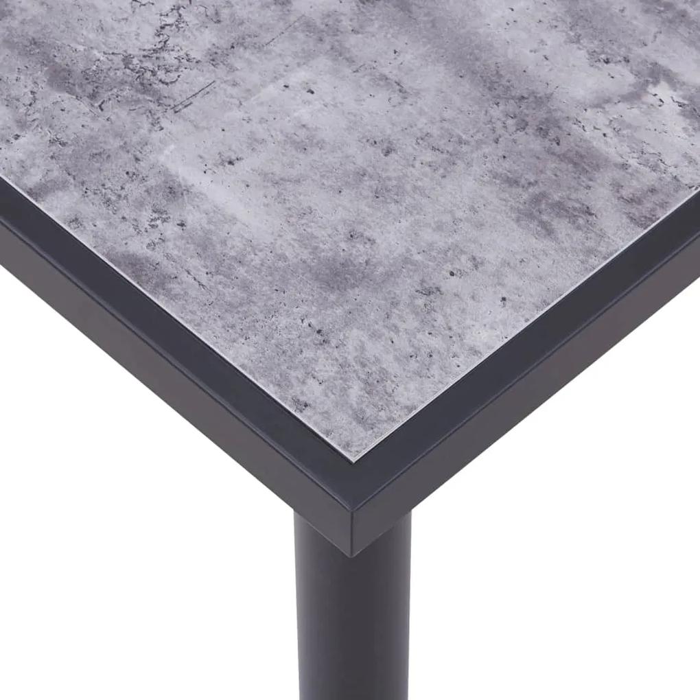 Masa de bucatarie, negru  gri beton, 180 x 90 x 75 cm, MDF 1, 180 x 90 x 75 cm