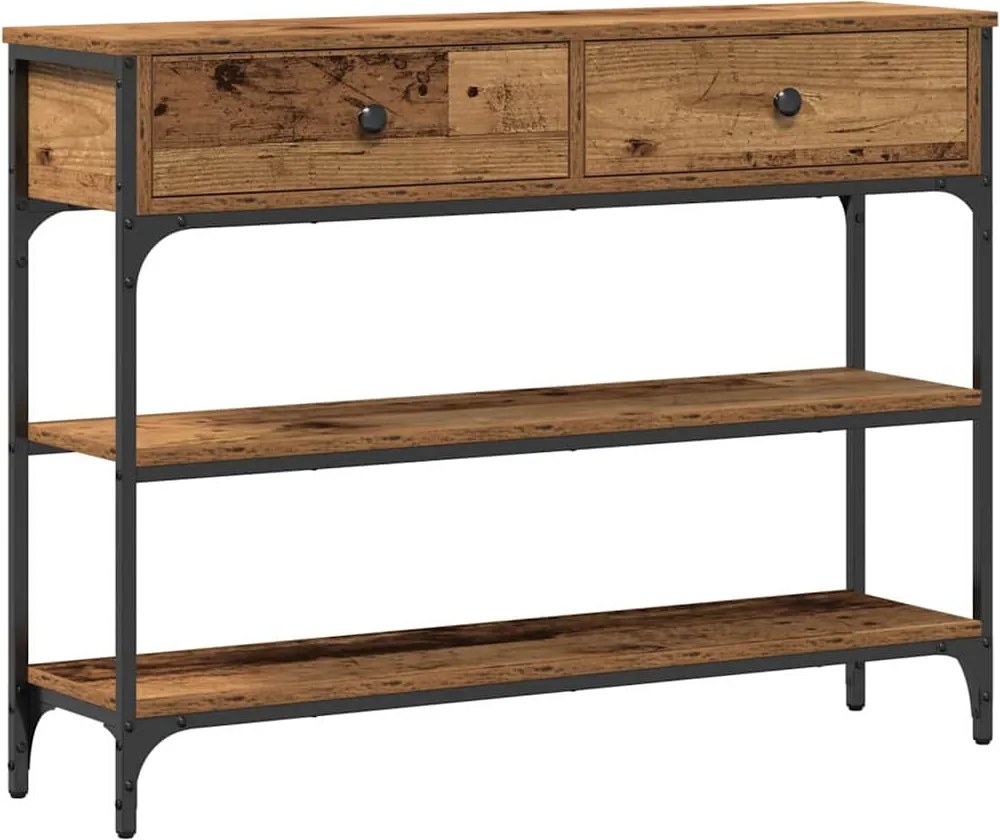 vidaXL Masă de consolă Lemn vechi 72.5 x 25 x 75 cm Lemn compozit