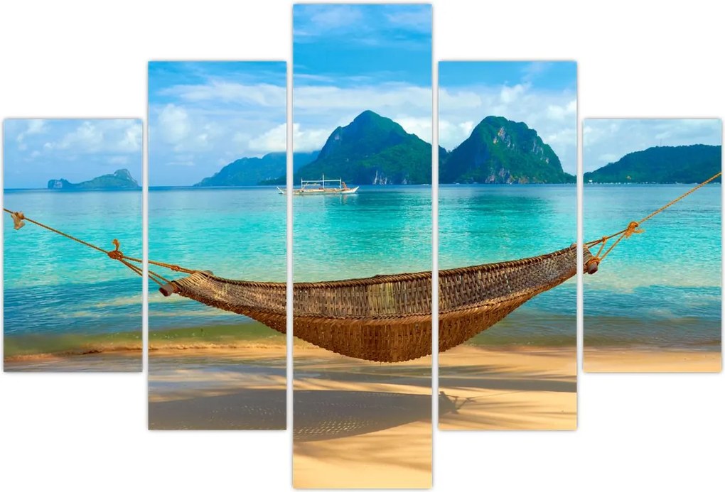 Tablou - Hamac pe plajă 3 (150x105 cm)