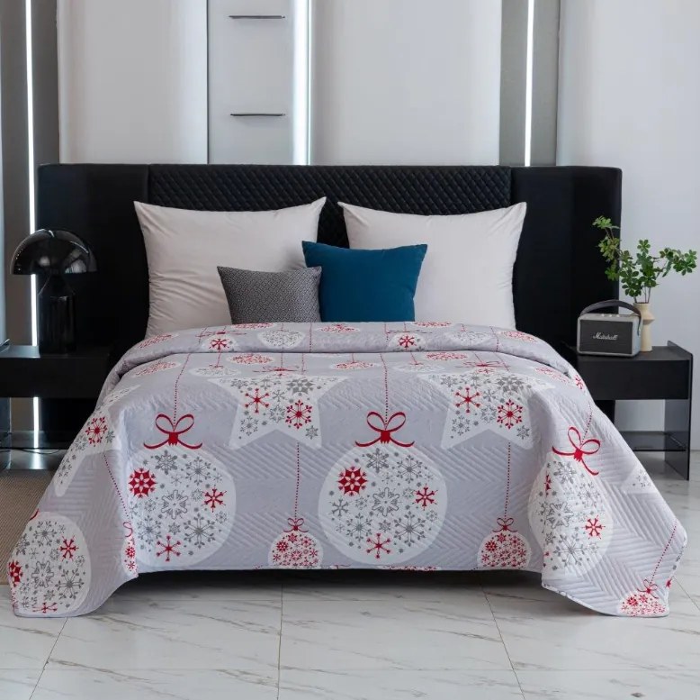 Cuvertura de pat CHRISTMAS DECOR, gri Dimensiune: 200 x 220 cm