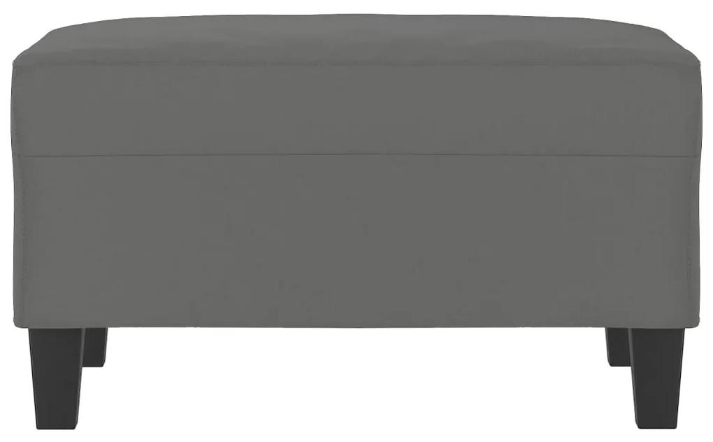Taburet, gri inchis, 70x55x41 cm, microfibra